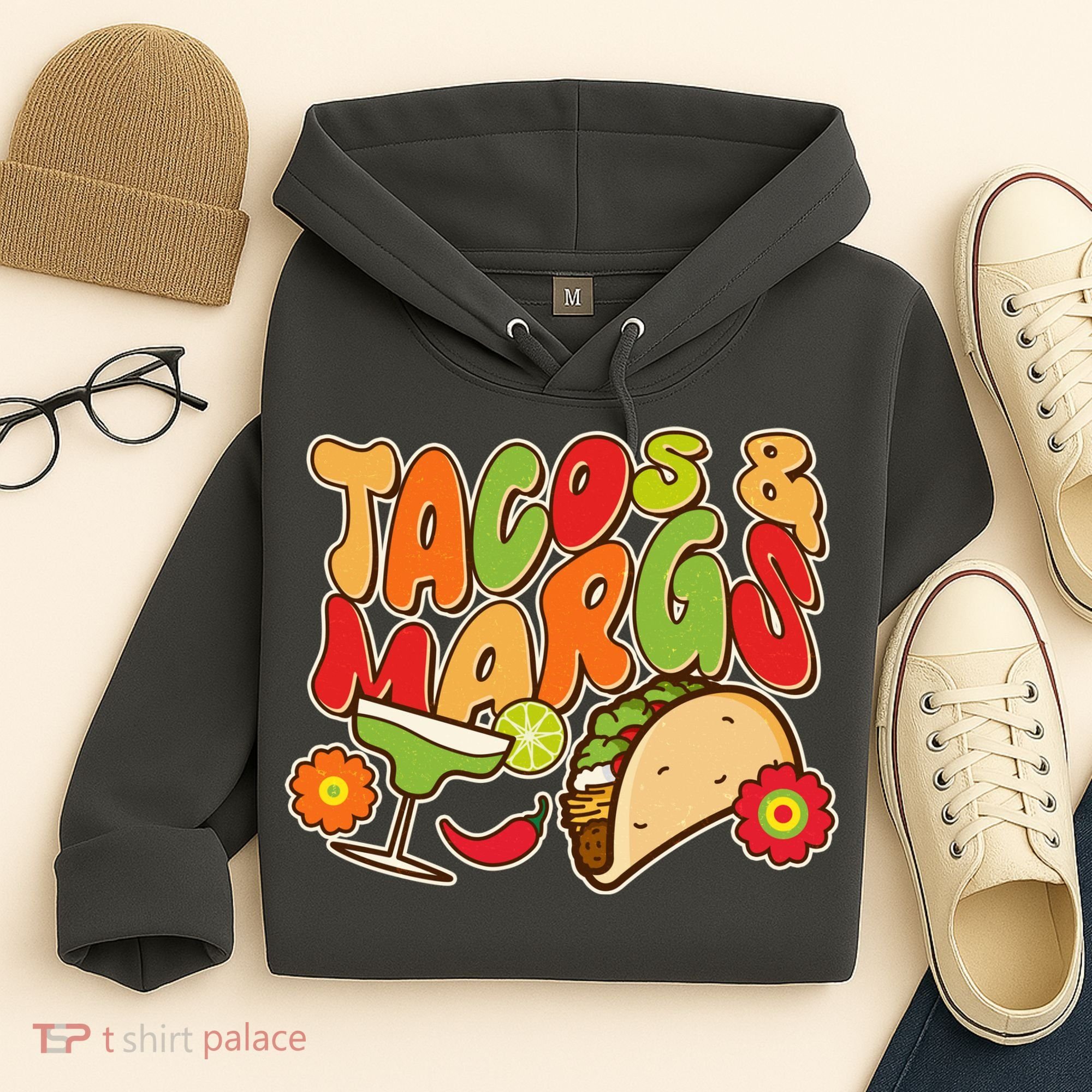 Funny Retro Taco And Margs Margaritas Hoodie