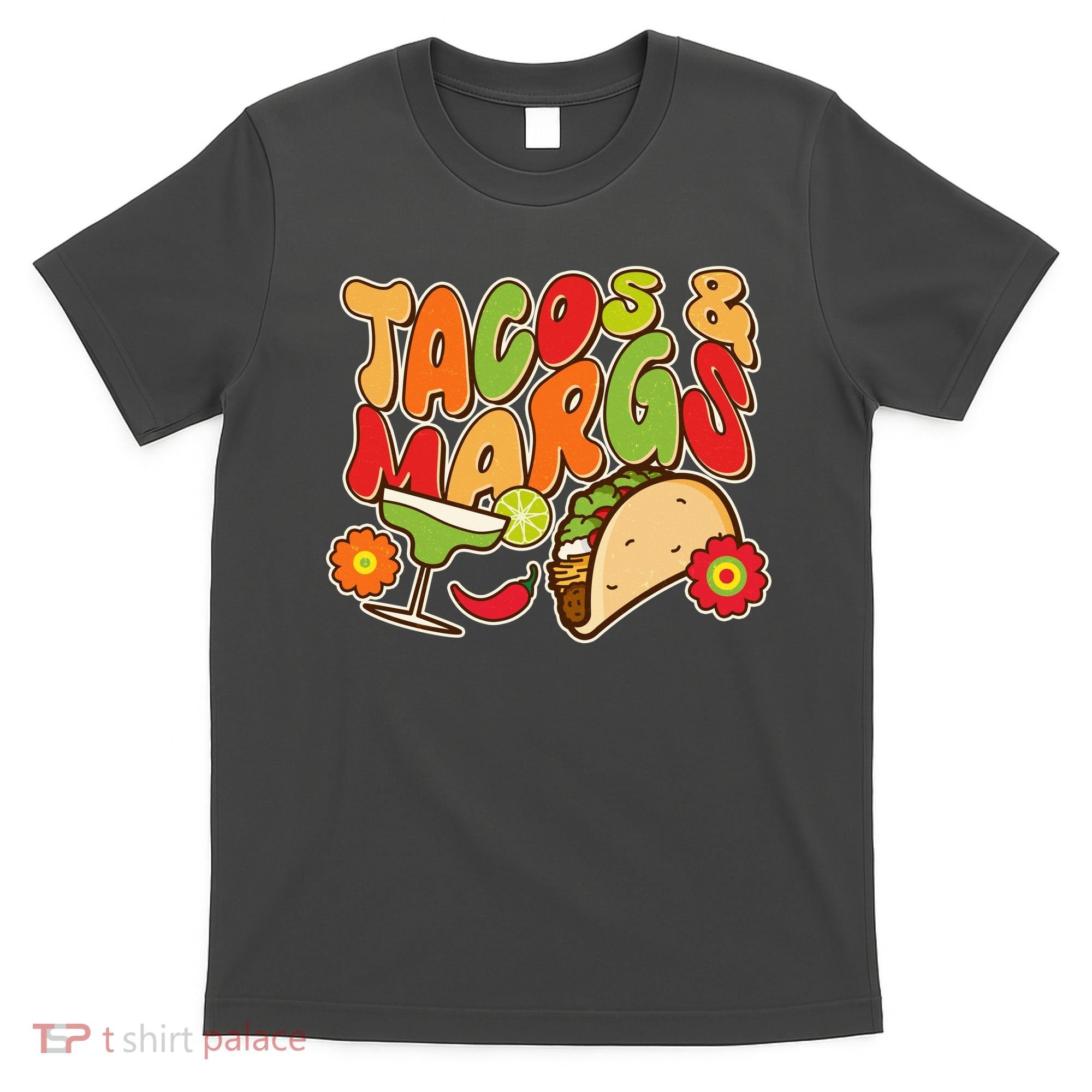 Funny Retro Taco And Margs Margaritas T-Shirt