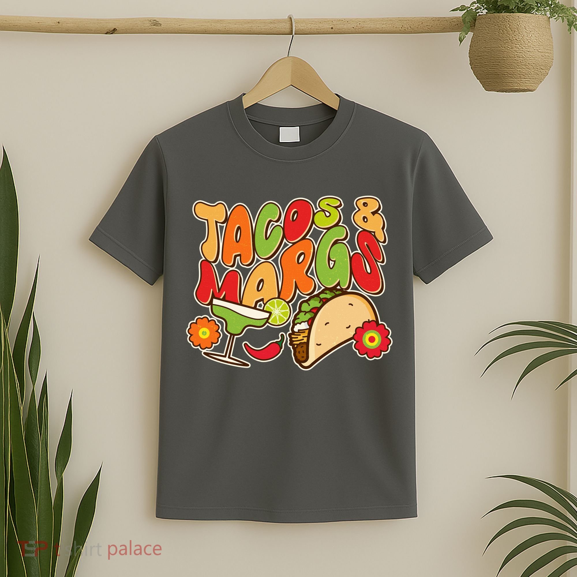 Funny Retro Taco And Margs Margaritas T-Shirt