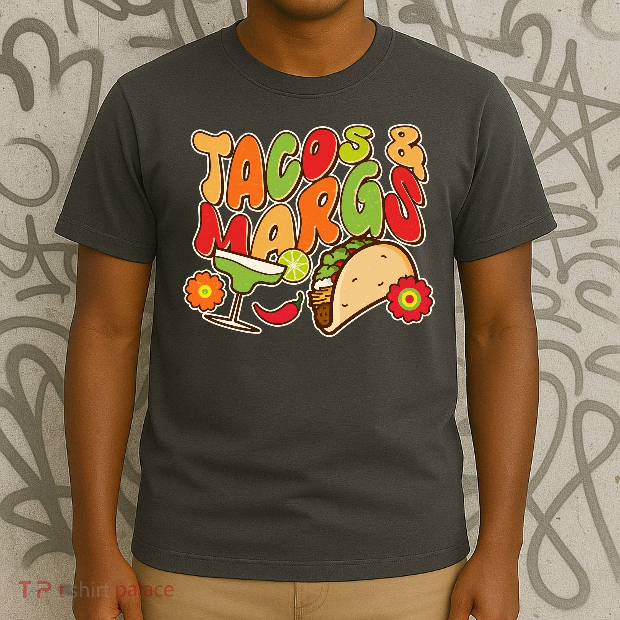 Funny Retro Taco And Margs Margaritas T-Shirt