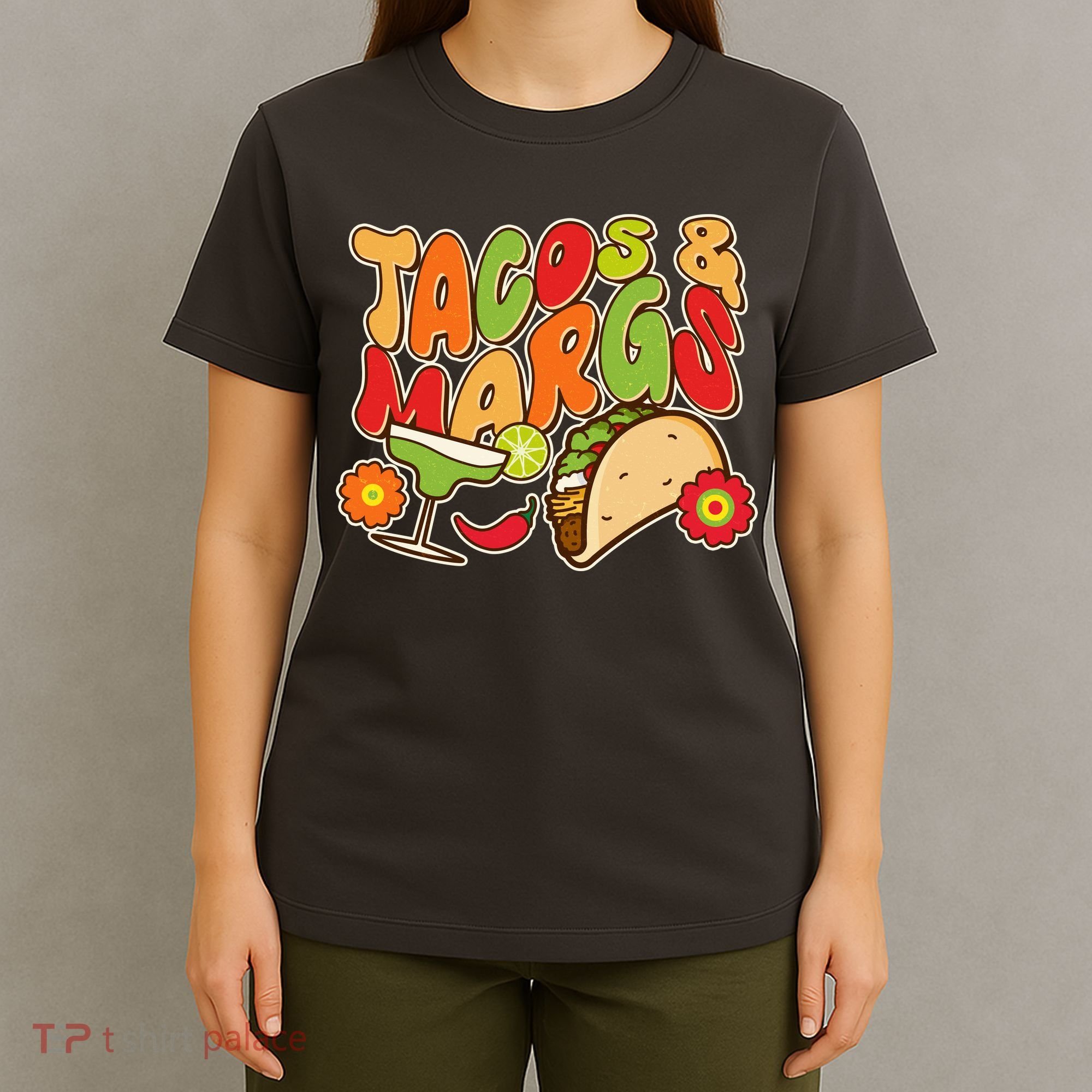 Funny Retro Taco And Margs Margaritas T-Shirt
