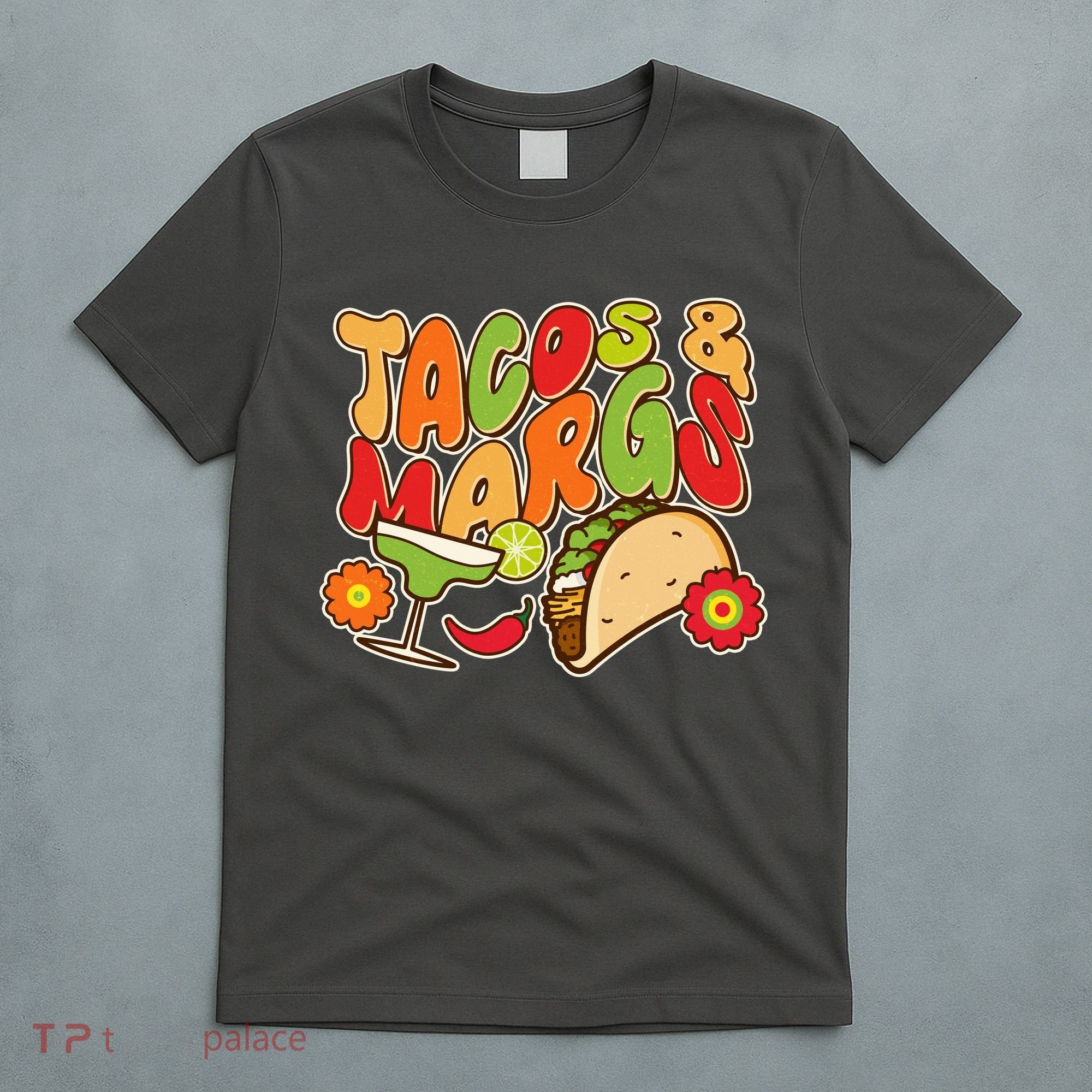 Funny Retro Taco And Margs Margaritas T-Shirt