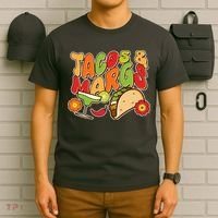 Funny Retro Taco And Margs Margaritas T-Shirt thumb 6