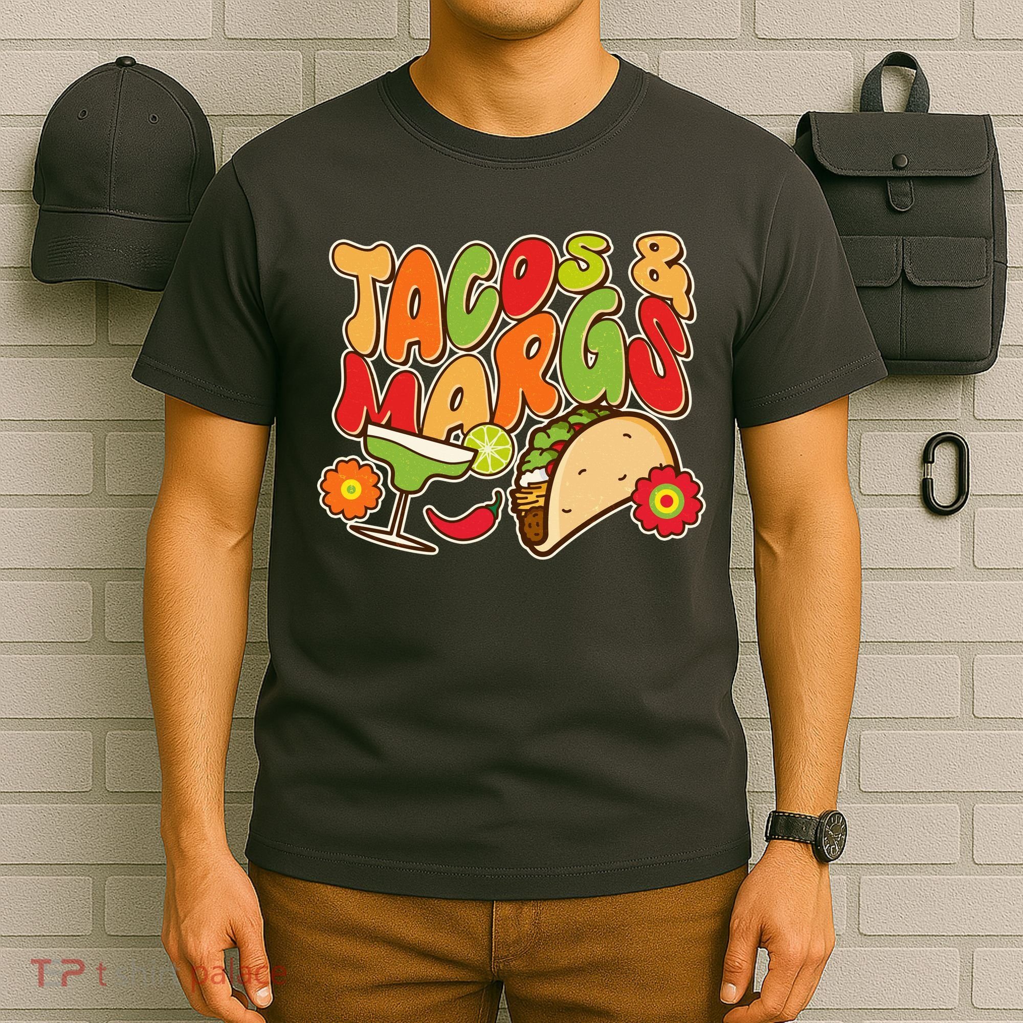 Funny Retro Taco And Margs Margaritas T-Shirt