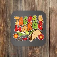 Funny Retro Taco And Margs Margaritas Coaster thumb 0