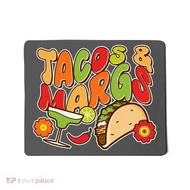 Funny Retro Taco And Margs Margaritas Mousepad