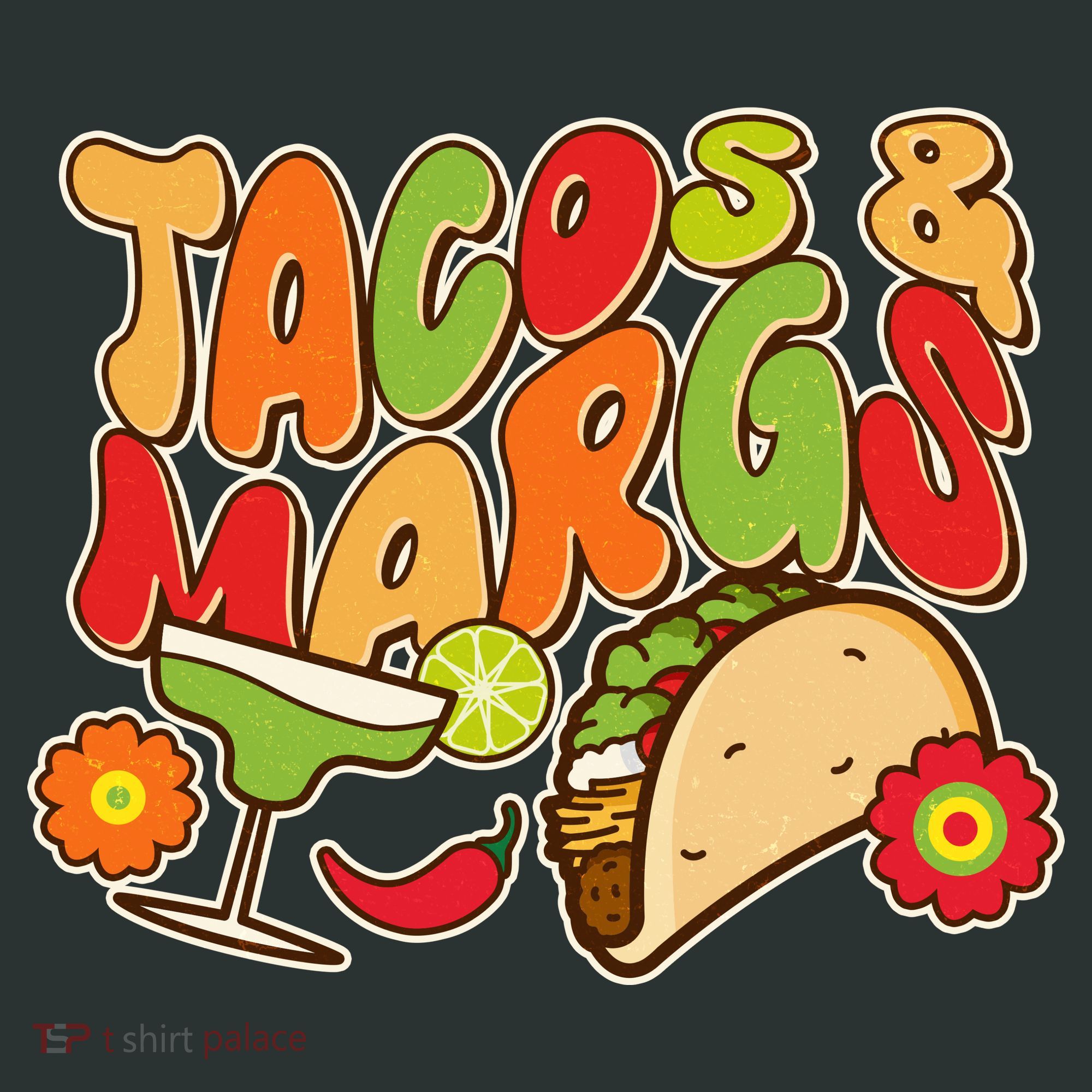 Funny Retro Taco And Margs Margaritas Mousepad