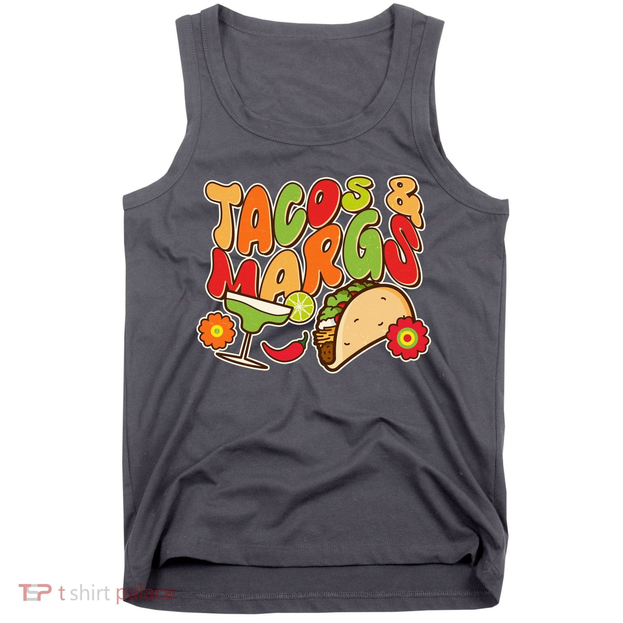 Funny Retro Taco And Margs Margaritas Tank Top
