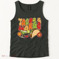 Funny Retro Taco And Margs Margaritas Tank Top thumb 2