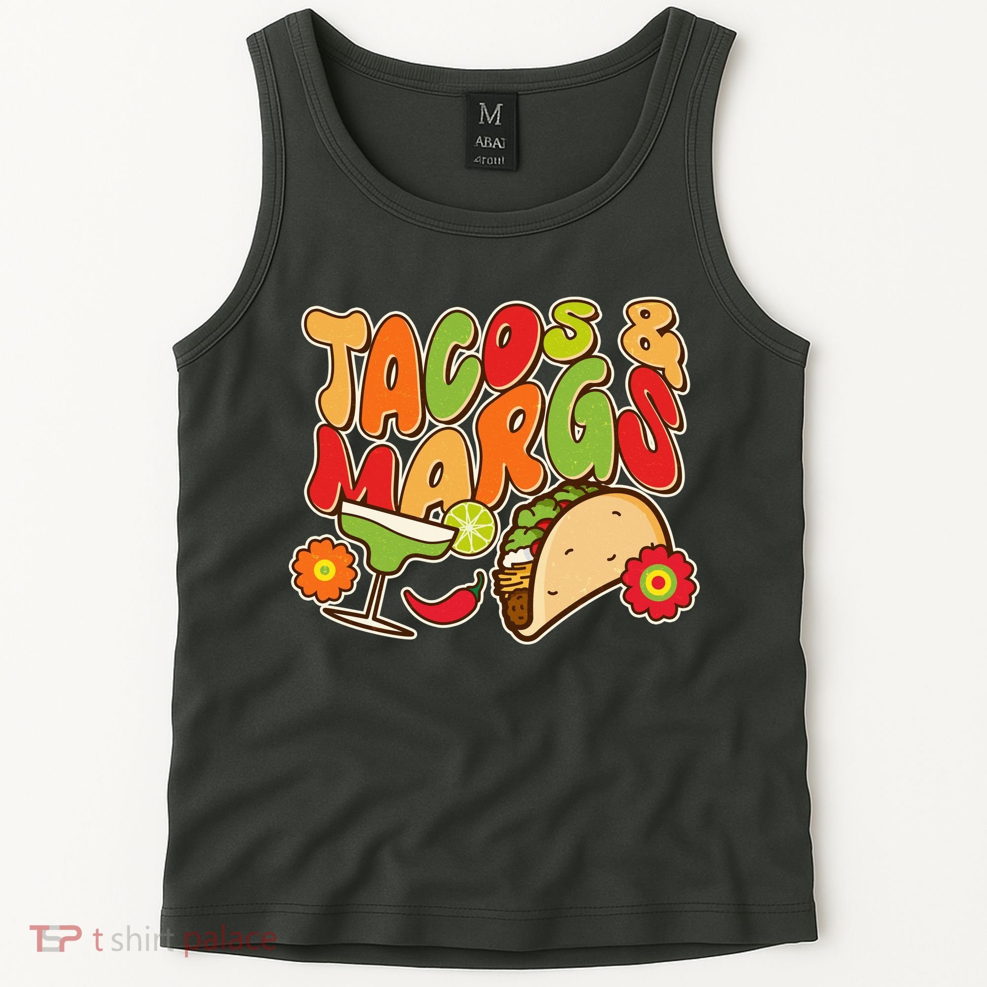 Funny Retro Taco And Margs Margaritas Tank Top