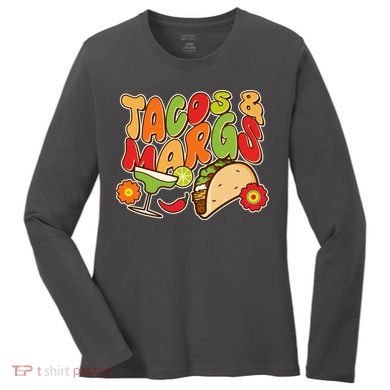 Funny Retro Taco And Margs Margaritas Women's Long Sleeve Shirt