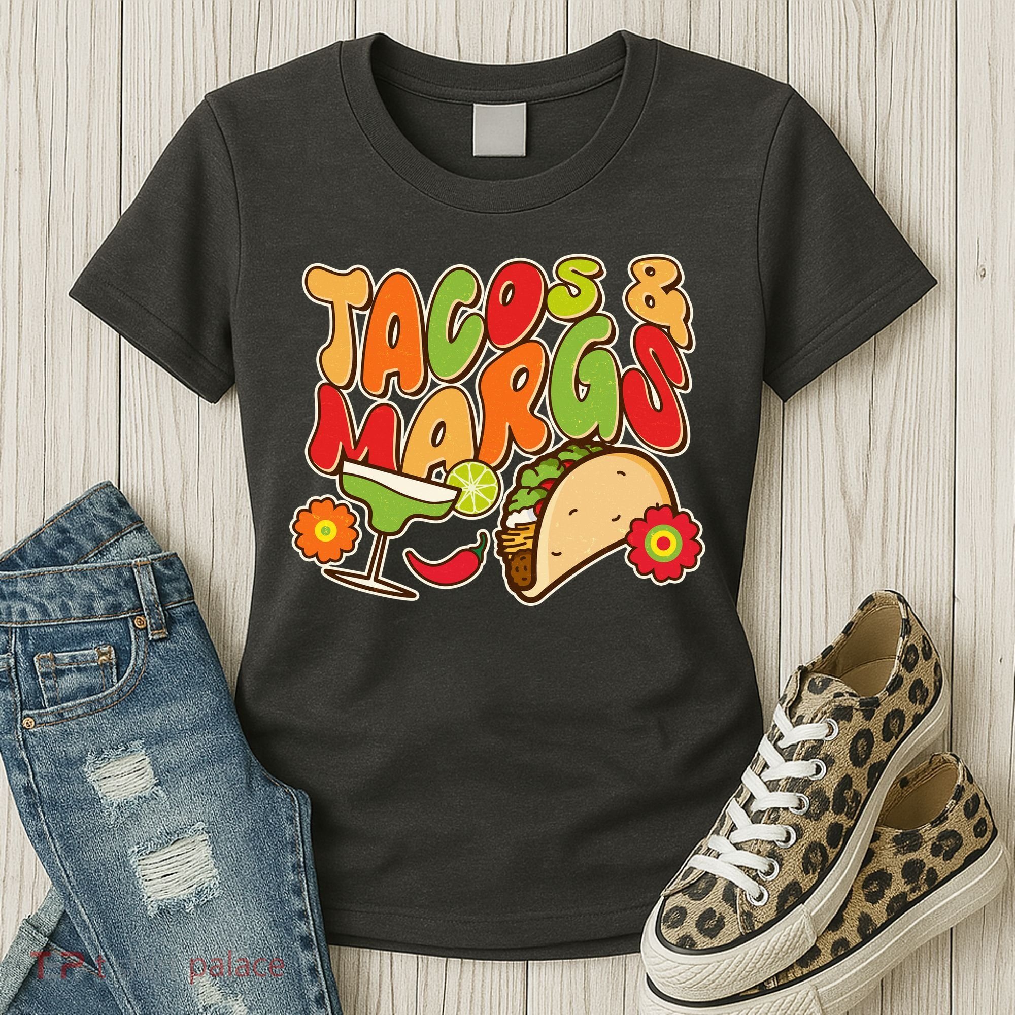 Funny Retro Taco And Margs Margaritas Women's T-Shirt