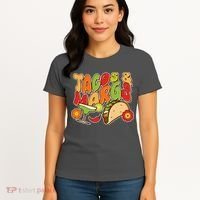 Funny Retro Taco And Margs Margaritas Women's T-Shirt thumb 4