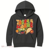 Funny Retro Taco And Margs Margaritas Kids Hoodie thumb 0