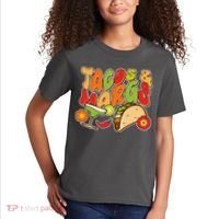 Funny Retro Taco And Margs Margaritas Kids T-Shirt thumb 2