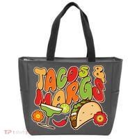 Funny Retro Taco And Margs Margaritas Tote Bag thumb 0