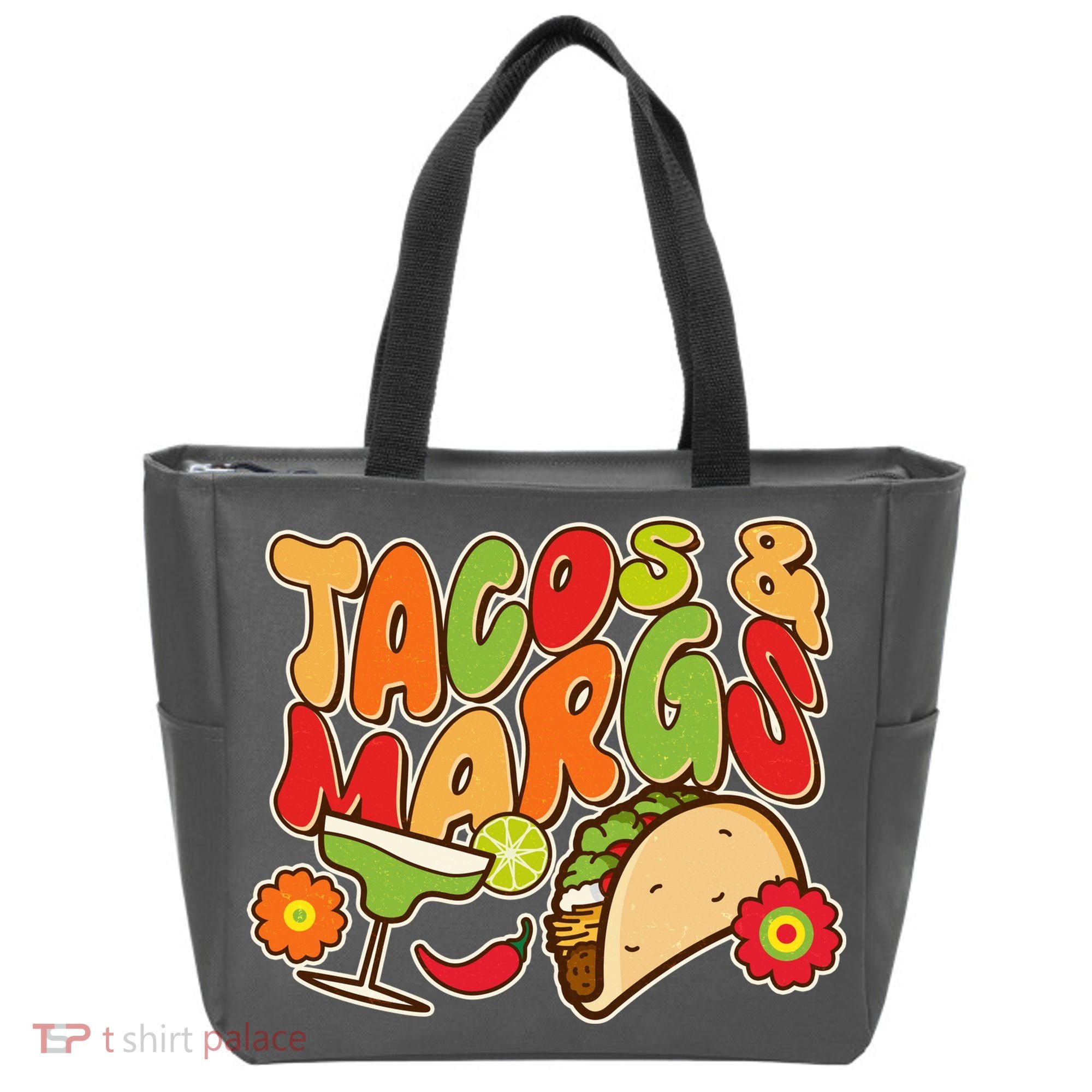 Funny Retro Taco And Margs Margaritas Tote Bag
