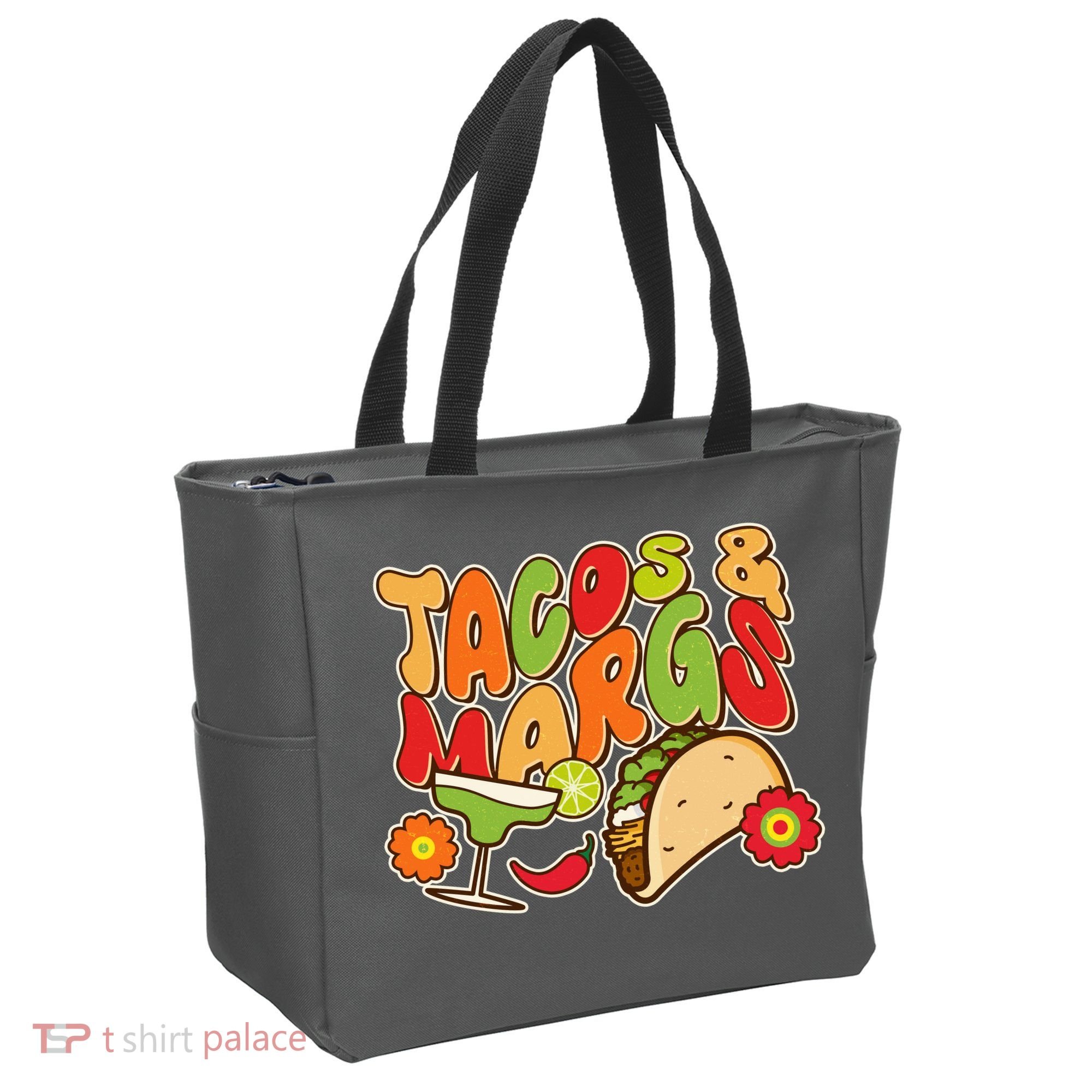 Funny Retro Taco And Margs Margaritas Tote Bag
