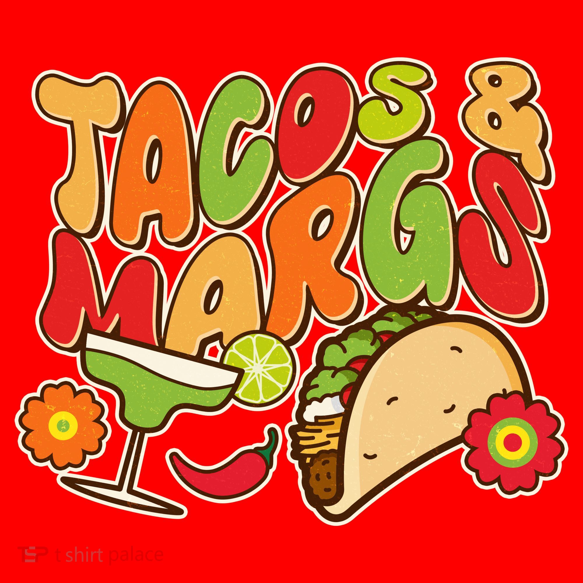 Funny Retro Taco And Margs Margaritas Santa Hat