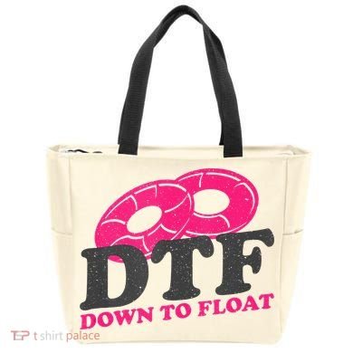 Funny River Tubing Down To Float Summer Float Trip Tote Bag