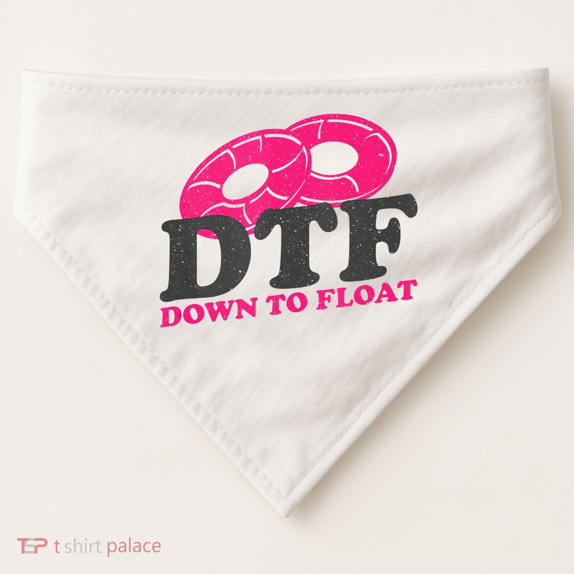 Funny River Tubing Down To Float Summer Float Trip USA-Made Doggie Bandana