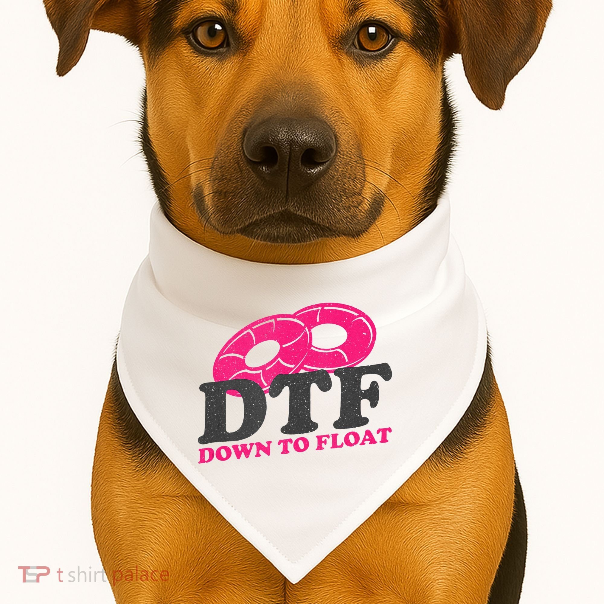 Funny River Tubing Down To Float Summer Float Trip USA-Made Doggie Bandana