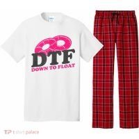 Funny River Tubing Down To Float Summer Float Trip Pajama Set thumb 0