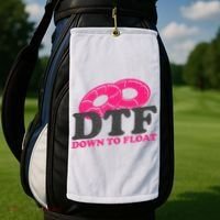 Funny River Tubing Down To Float Summer Float Trip Golf Towel thumb 2