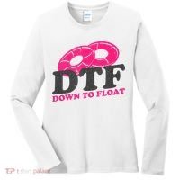 Funny River Tubing Down To Float Summer Float Trip Women's Long Sleeve Shirt thumb 0
