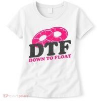 Funny River Tubing Down To Float Summer Float Trip Women's T-Shirt thumb 0