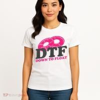 Funny River Tubing Down To Float Summer Float Trip Women's T-Shirt thumb 4
