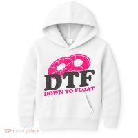 Funny River Tubing Down To Float Summer Float Trip Kids Hoodie thumb 0