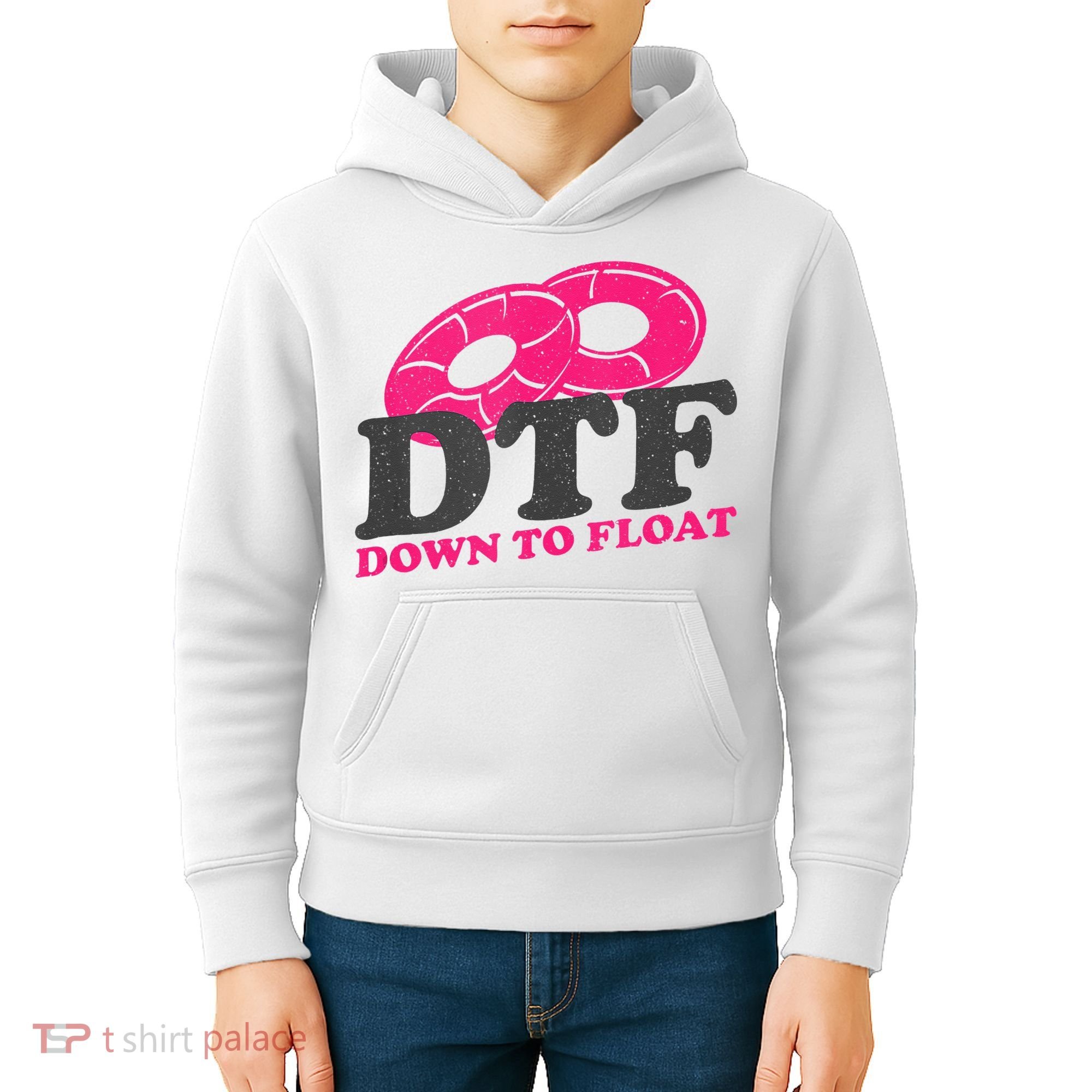 Funny River Tubing Down To Float Summer Float Trip Kids Hoodie