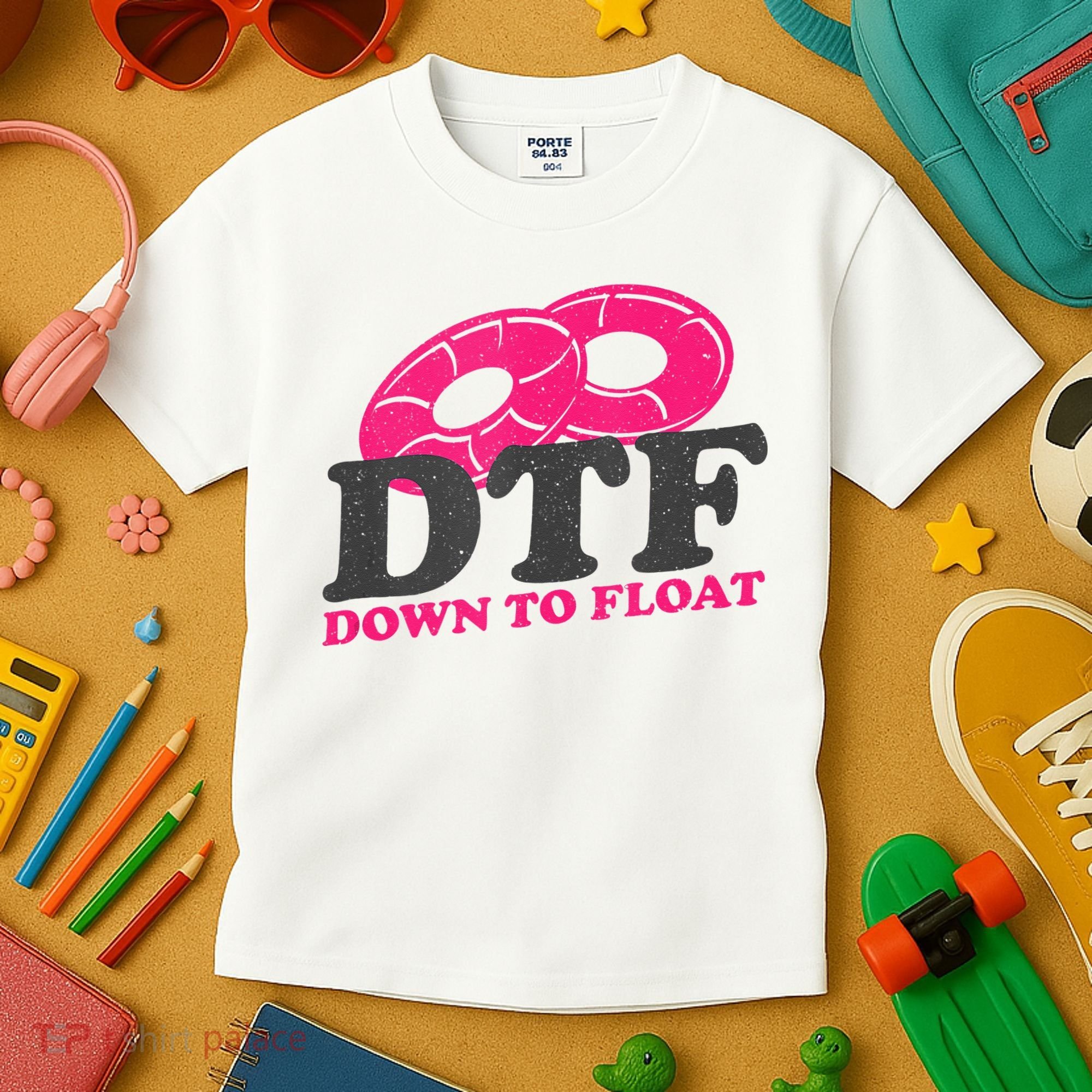Funny River Tubing Down To Float Summer Float Trip Kids T-Shirt