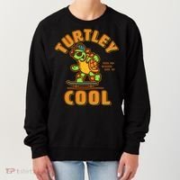Funny Retro Turtley Cool Skateboarding Turtle Women's Sweatshirt thumb 0