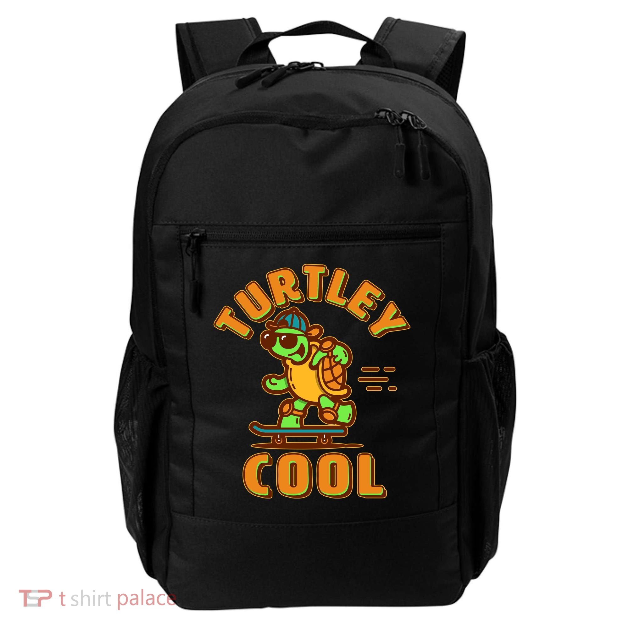Funny Retro Turtley Cool Skateboarding Turtle Backpack