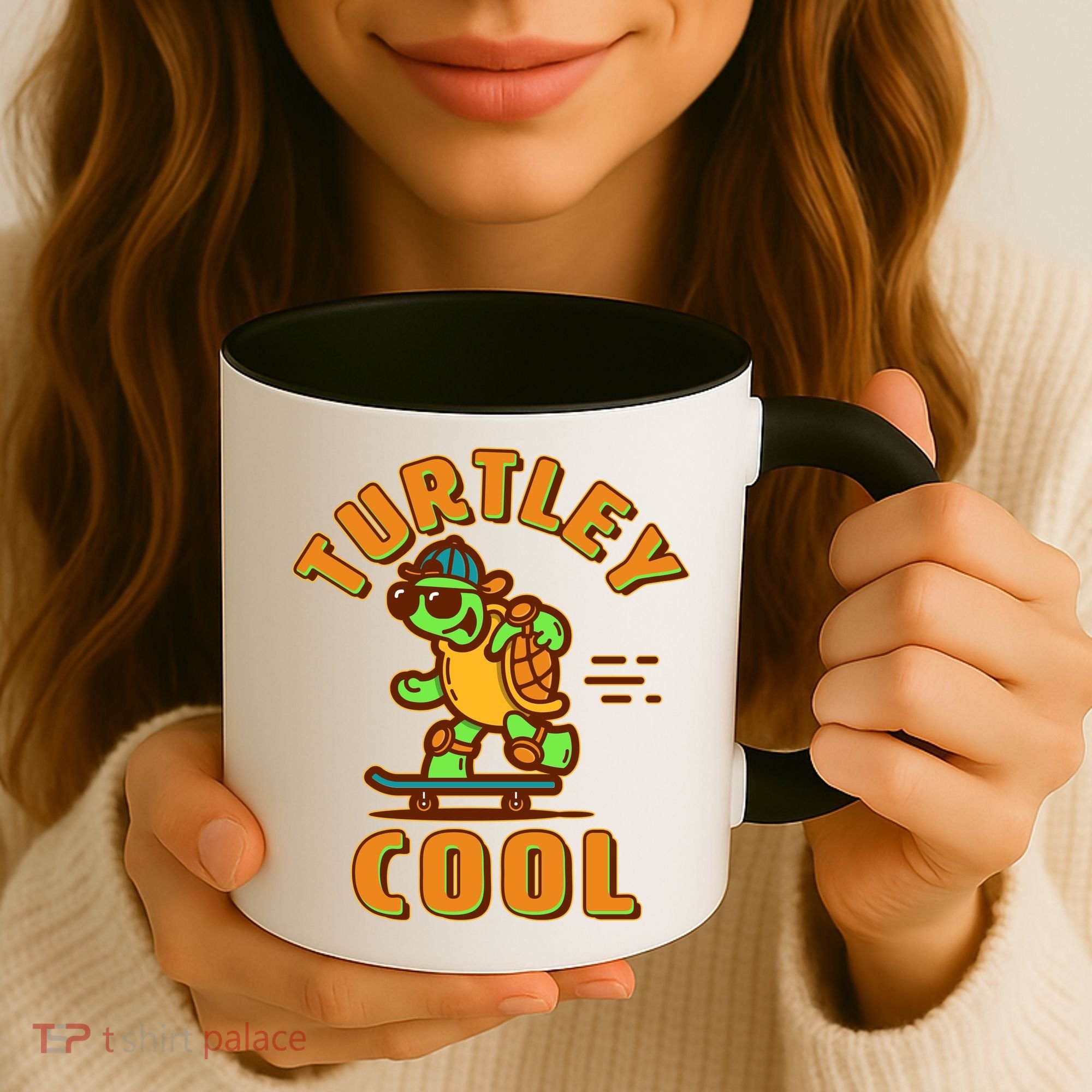 Funny Retro Turtley Cool Skateboarding Turtle Coffee Mug