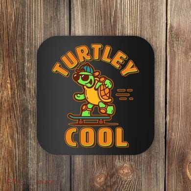 Funny Retro Turtley Cool Skateboarding Turtle Coaster