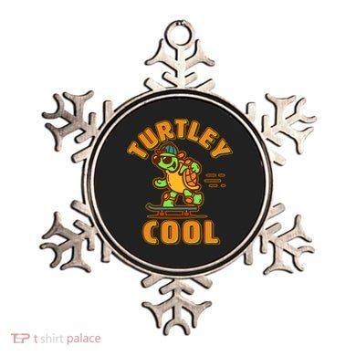 Funny Retro Turtley Cool Skateboarding Turtle Ornament