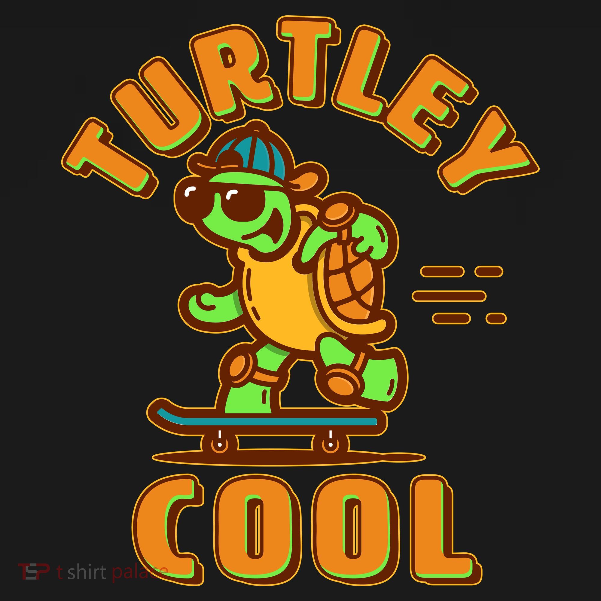 Funny Retro Turtley Cool Skateboarding Turtle Women's T-Shirt