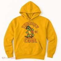 Funny Retro Turtley Cool Skateboarding Turtle Hoodie thumb 0