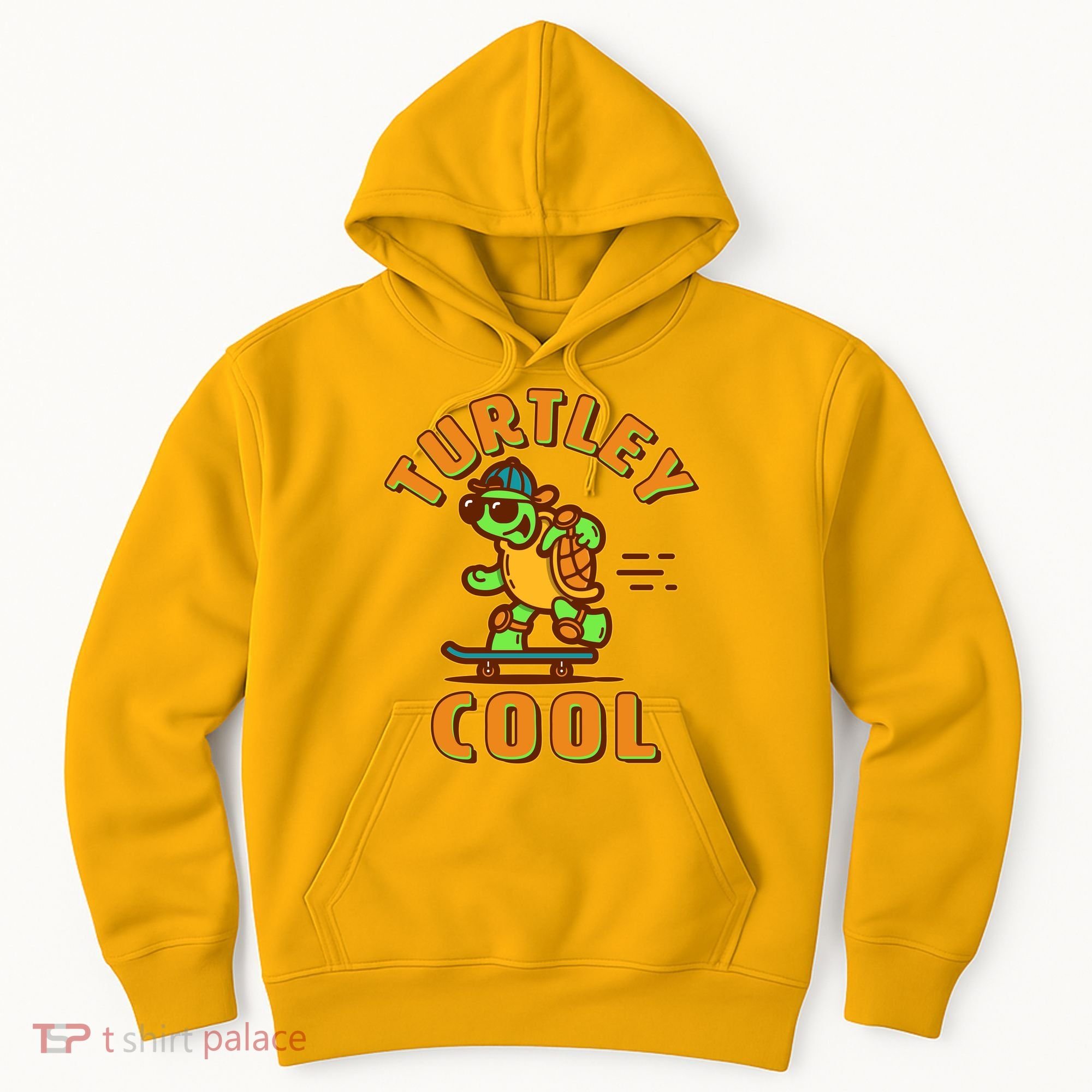Funny Retro Turtley Cool Skateboarding Turtle Hoodie