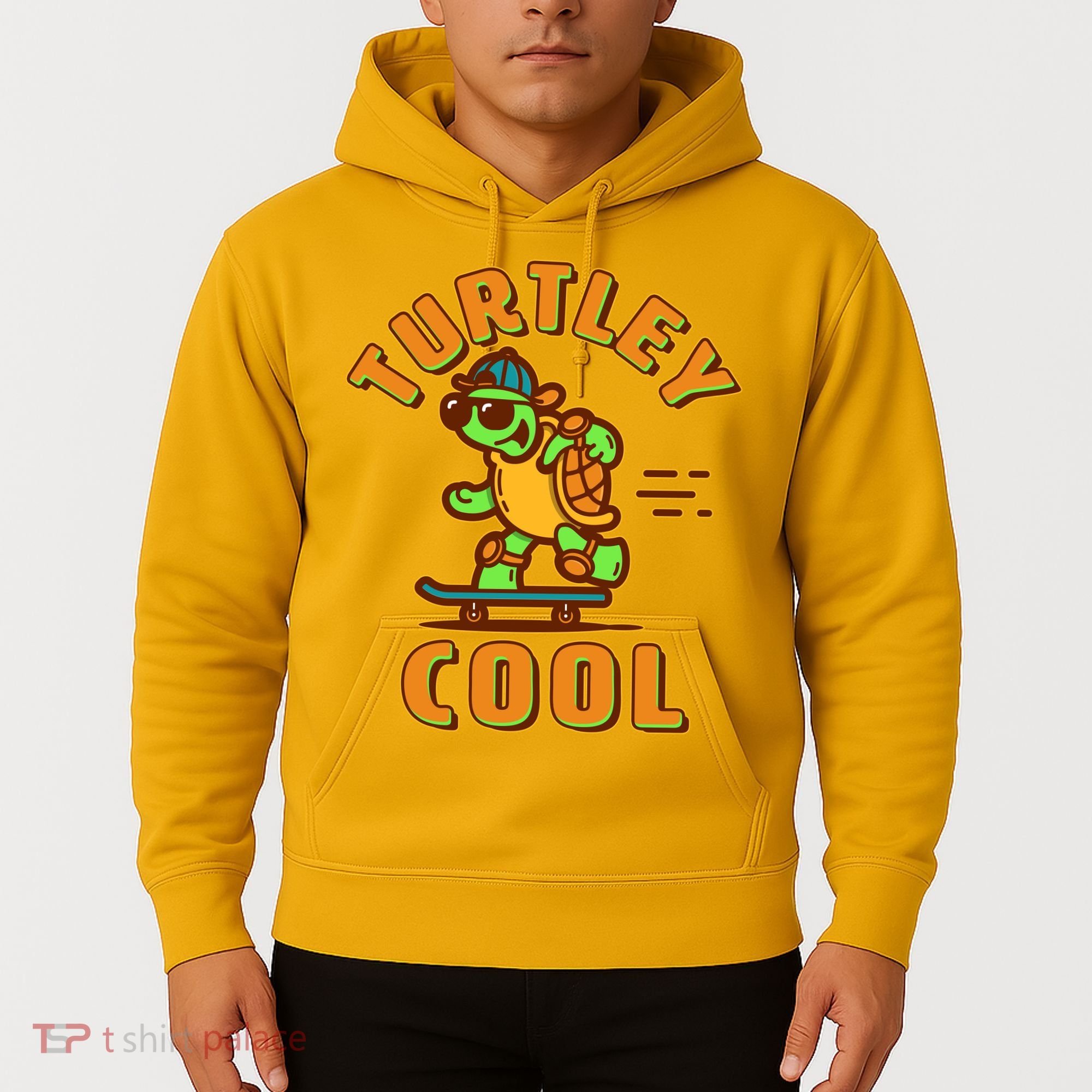 Funny Retro Turtley Cool Skateboarding Turtle Hoodie