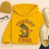Funny Retro Turtley Cool Skateboarding Turtle Hoodie thumb 4