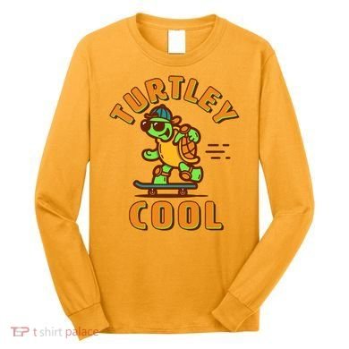 Funny Retro Turtley Cool Skateboarding Turtle Long Sleeve Shirt