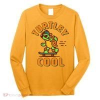 Funny Retro Turtley Cool Skateboarding Turtle Long Sleeve Shirt thumb 0
