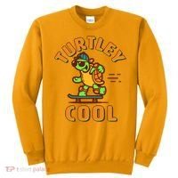 Funny Retro Turtley Cool Skateboarding Turtle Sweatshirt thumb 0