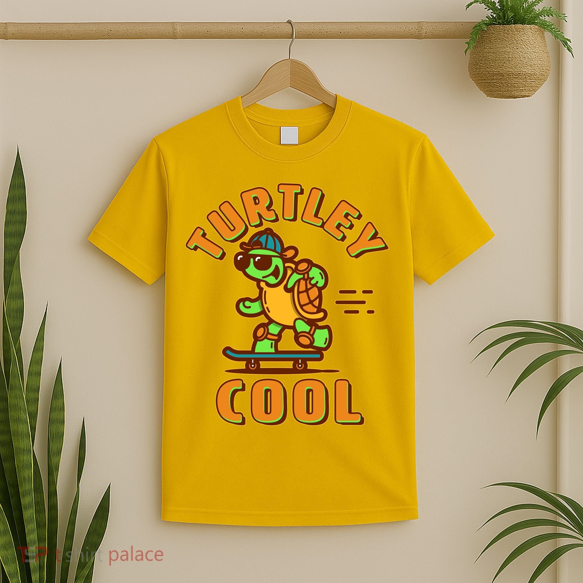 Funny Retro Turtley Cool Skateboarding Turtle T-Shirt