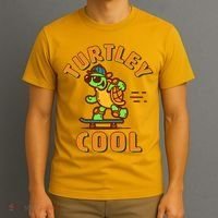 Funny Retro Turtley Cool Skateboarding Turtle T-Shirt thumb 3