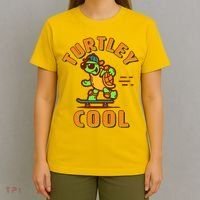 Funny Retro Turtley Cool Skateboarding Turtle T-Shirt thumb 4